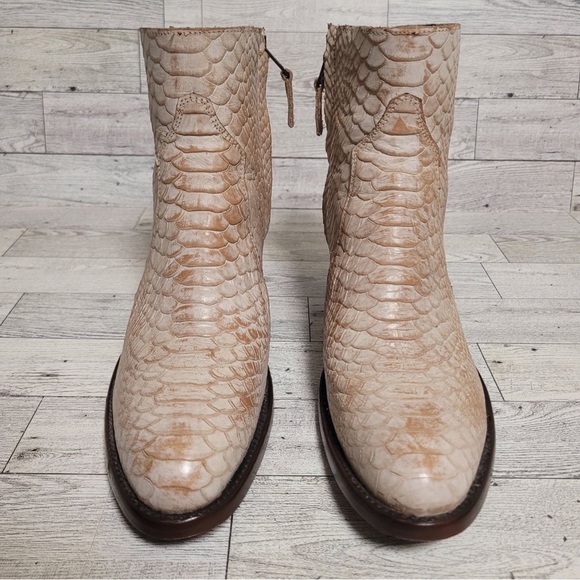 Women's Idylewind Wings Bone Western Brown Snakeskin Rodeo Cowboy Boots Size 8 B - Picture 3 of 9